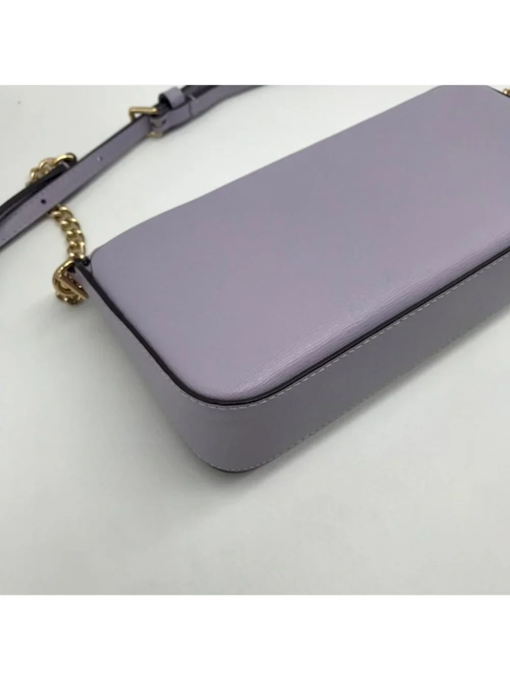 Kate Spade Lavender Saffiano Leather Flap Chain Crossbody Bag
